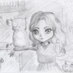 Hermione and the Owl by applecandy