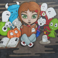2nd place art: Scary Stories by Ruth Poole